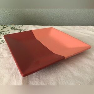 Vtg Hand Painted orange Peach Southwest colors Bowl Candy dish trinket dish